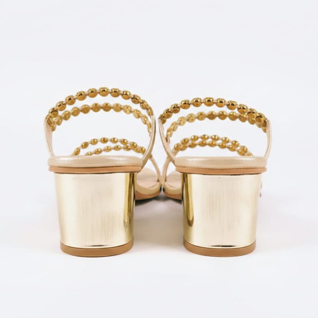 Women's Block Heel Evening Slide Sandals