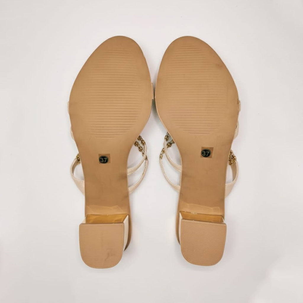 Women's Block Heel Evening Slide Sandals