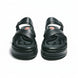Black Platform Sandals with Strapped Design and Thick Sole