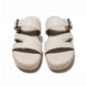 Off White Solid Two-Strap Platform Slide Sandal