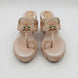 Rose Gold Toned Embroidered Bridal Wedges